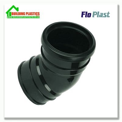 135 DEGREE OFFSET BEND (TOP)110MM PIPE ROUND BLACK