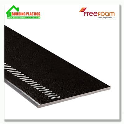 150mm Ventilated Soffit Board 10mm x 5m Blackash Woodgrain