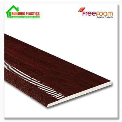 150mm Ventilated Soffit Board 10mm x 5m Rosewood Woodgrain