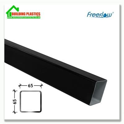 2.75m 65mm Square Downpipe Black