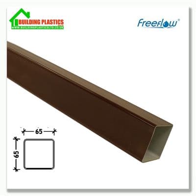 2.75m 65mm Square Downpipe Brown