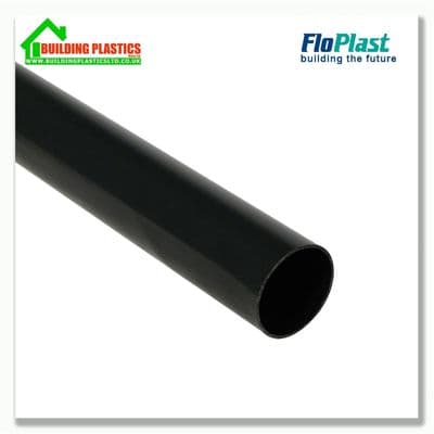 2m 50mm Minflo Round Downpipe Black