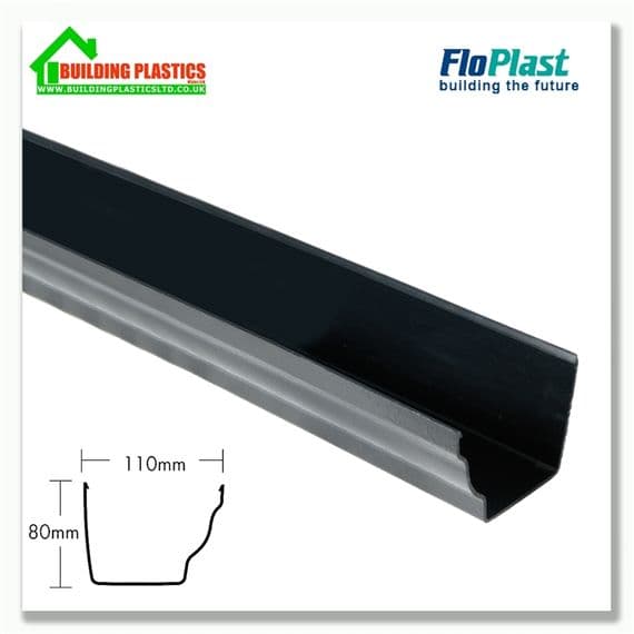 2m Niagara Ogee Gutter Cast Iron Effect | Building Plastics Tele 0333 050 0585