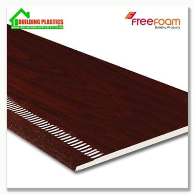 300mm Ventilated Soffit Board 10mm x 5m Rosewood Woodgrain