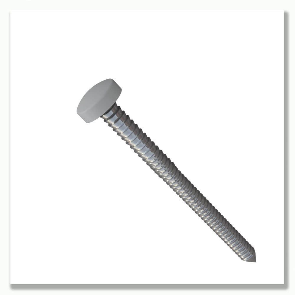 1000 X White UPVC 30mm Poly Top Pins – Plastic Headed Fascia Nails – Made In UK