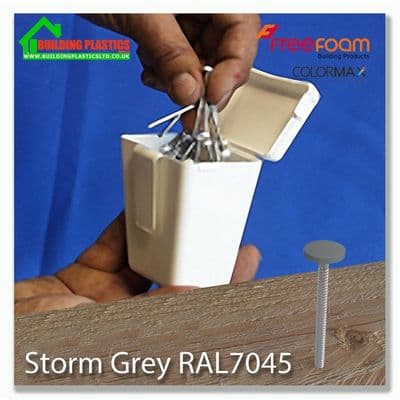 30mm Plastic Top Pins Storm Grey Box 200