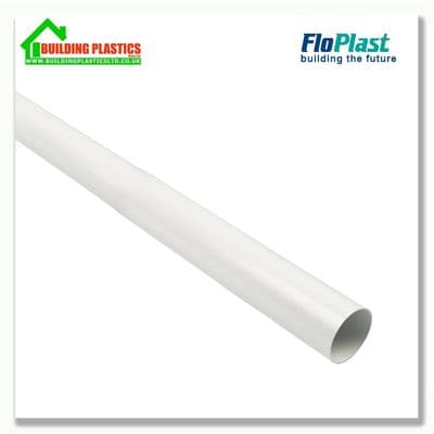 3m Waste Pipe 21.5mm Overflow System White