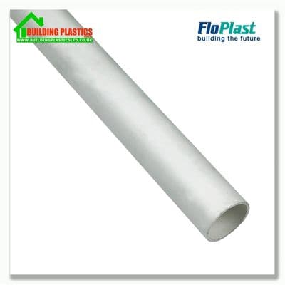 3m Waste Pipe 32mm Push-fit/Compression White