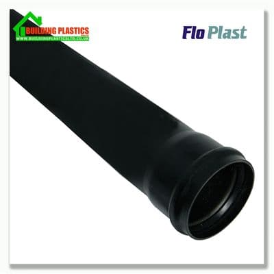 3m x 110mm PIPE SINGLE SOCKET Black