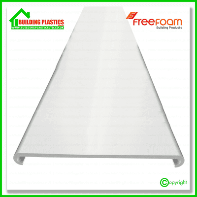 405mm Cover PVC Window Board 10mm x 5m | White (Double Ended)