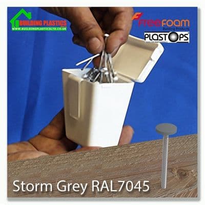 40mm Plastic Top Pins Storm Grey Box 200
