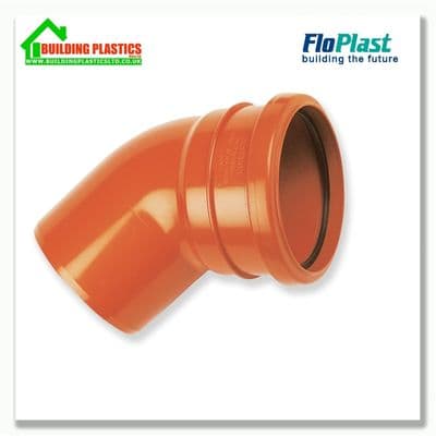 45 DEGREE BEND SINGLE SOCKET 110mm U/G SYSTEM