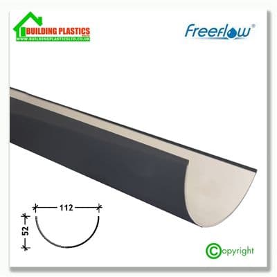 4m 112mm Half Round Gutter Anthracite Grey|Freeflow