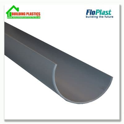 4m 112mm Half Round Gutter Grey