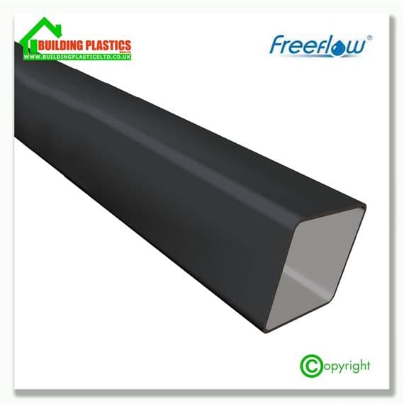 5.5m 65mm Square Downpipe Anthracite Grey | Building Plastics Tele 0333 050 0585