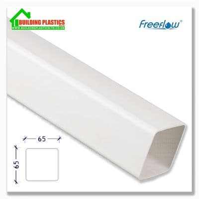 5.5m 65mm Square Downpipe White