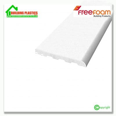 60mm Upvc Architrave | White Woodgrain 2 x 2.5m Lengths