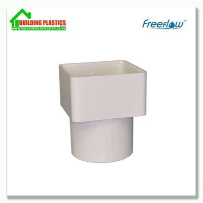 65mm Square to 68mm Round Downpipe Adapter White