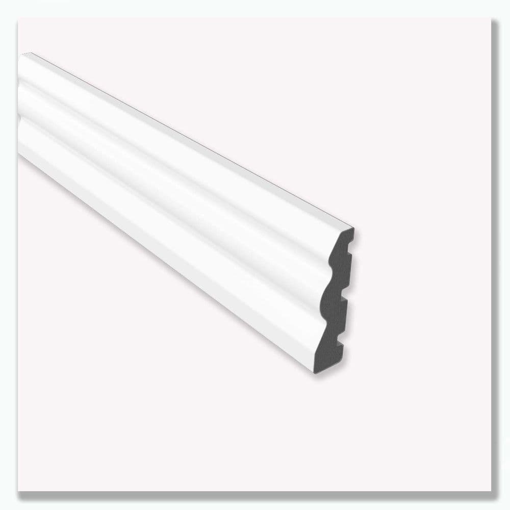 55mm Ogee Door Architrave White (Match 100mm Ogee Skirting Boards) Building Plastics Tele