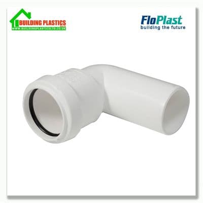 90° Conversion Bend 32mm Push-fit Waste System White