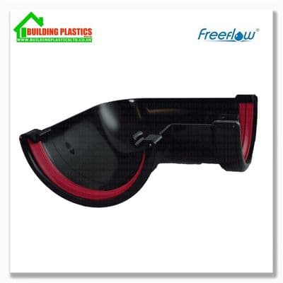 90 degree angle 112mm Half Round Gutter Black