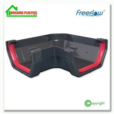 90 Degree Angle 114mm Square Line Gutter Anthracite Grey