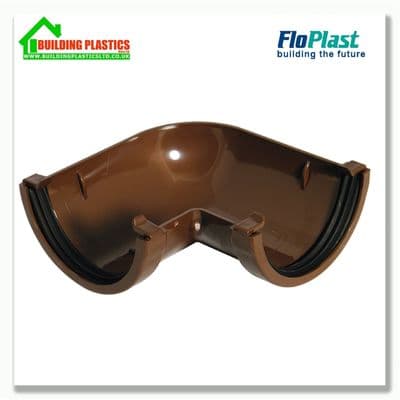 90 degree Angle 76mm Floplast MiniFlo Brown
