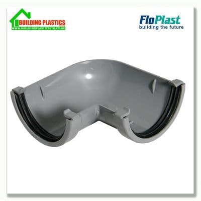 90 degree Angle 76mm Floplast MiniFlo Grey