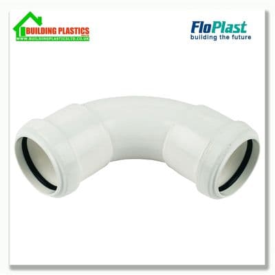 92.5 Degree Bend 40mm Push-fit Waste System White