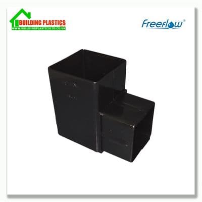 92.5 Degree Bend 65mm Square Downpipe Black