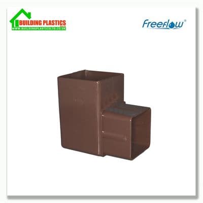 92.5 Degree Bend 65mm Square Downpipe Brown