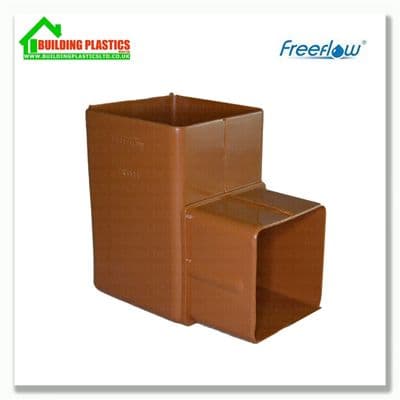 92.5 Degree Bend 65mm Square Downpipe Caramel Freeflow