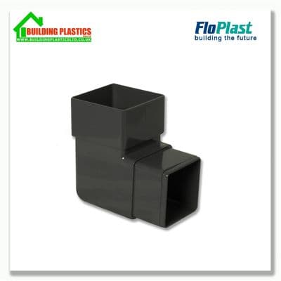 92.5 Degree Bend 65mm Square Downpipe Grey