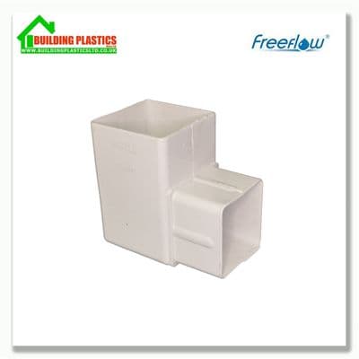 92.5 Degree Bend 65mm Square Downpipe White