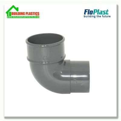 92.5 Degree Bend 68mm Round Downpipe Grey