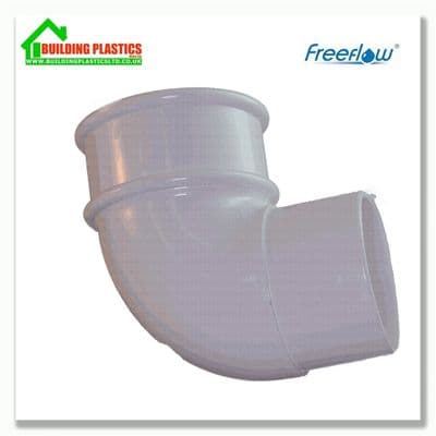 92.5 Degree Bend 68mm Round Downpipe White|Freeflow