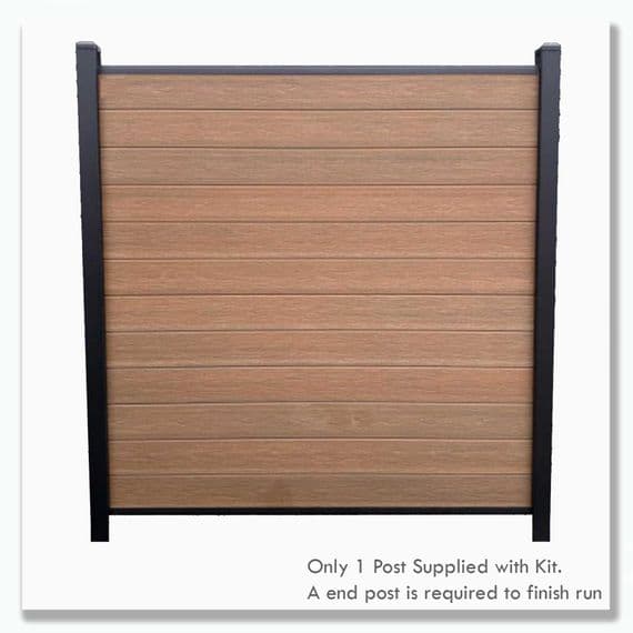 Cedar Composite Fence Kit with Aluminium Post | Armour 7H Fencing