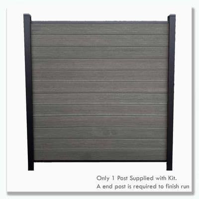 Armour 7h Charcoal - Composite Fence Kit 6ft (Aluminium Post)