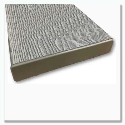 Ash White Composite Decking End Caps 24mm x 146mm  Push Fit Board Finishing Caps