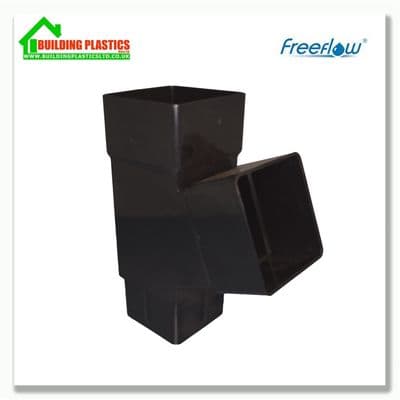 Branch 65mm Square Downpipe Black