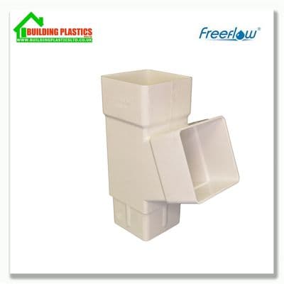 Branch 65mm Square Downpipe White