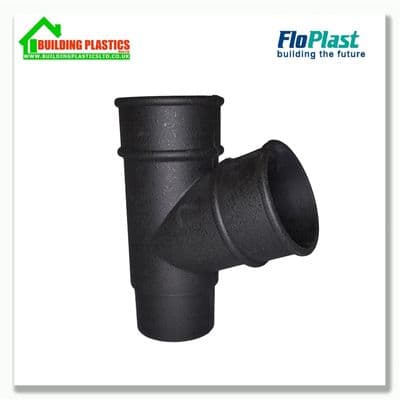 Branch 67.5 degree 68mm Round Cast Iron Effect