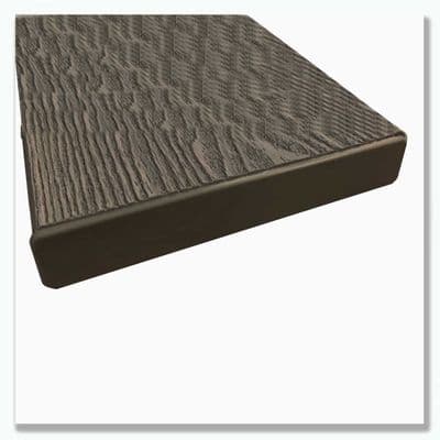 Brown Composite Decking End Caps 24mm x 146mm  Push Fit Board Finishing Caps