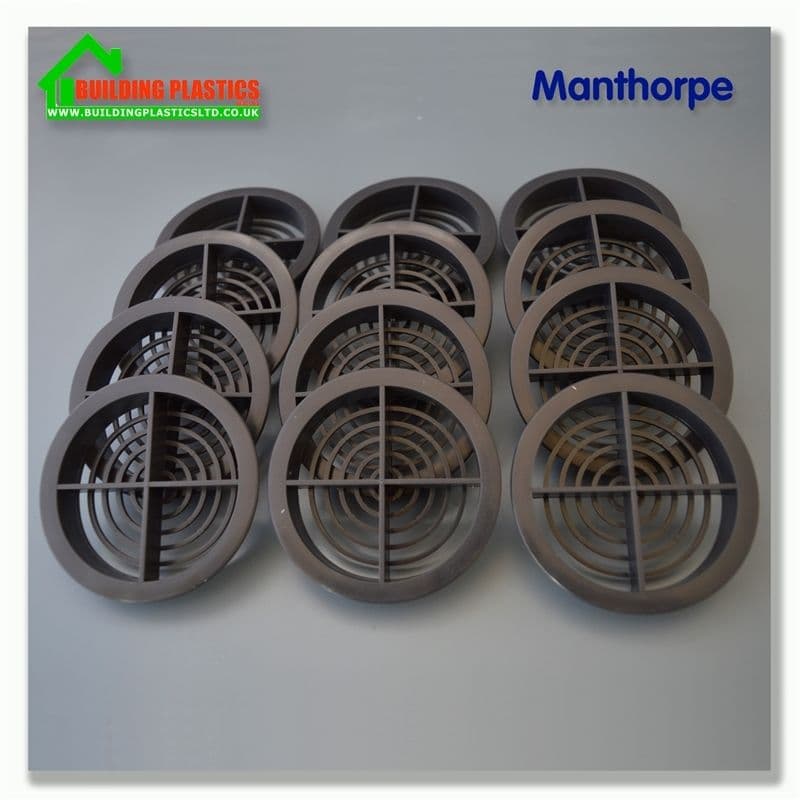 Circular Soffit Disc Vent Anthracite Grey (Pack of 12) Building