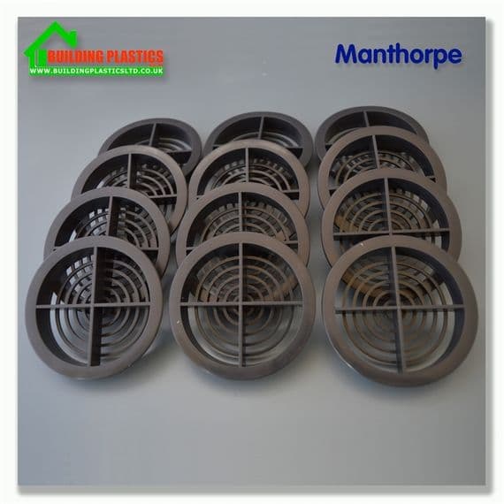 Circular Soffit Disc Vent Anthracite Grey (Pack of 12) | Building Plastics Tele 0333 050 0585