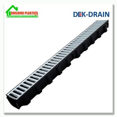 DekDrain A15 Channel Drainage Galvanised Top - 1m Length