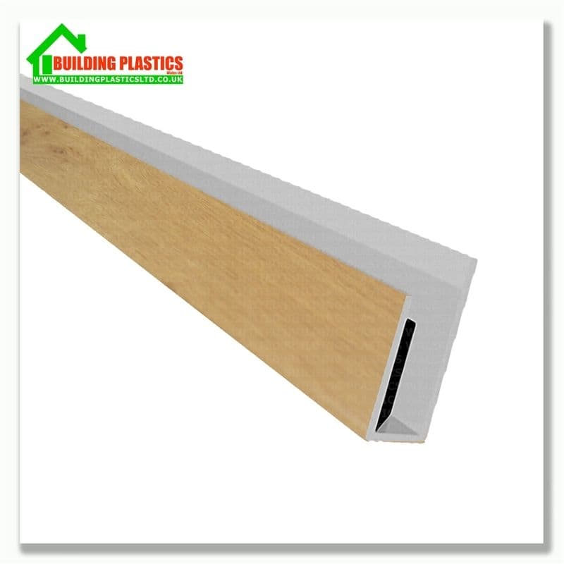 Edge Finishing Trim (J Trim) 2 Lengths x 2.5m 2.5m Irish Oak Woodgrain