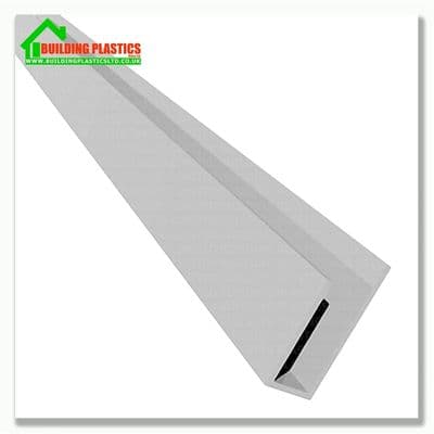 Edge Finishing Trim (J Trim) 2 Lengths  x 2.5m White