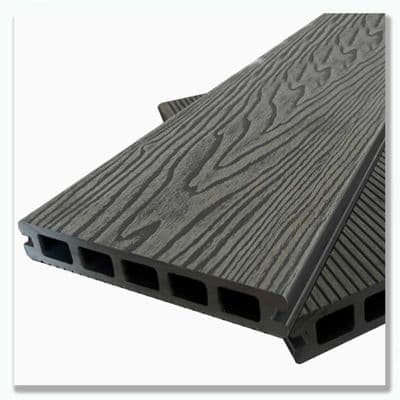 Evolved Anthracite Grey Composite Decking Board 4.8m (148mm x 25mm)