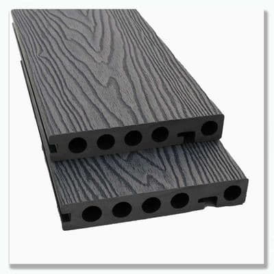 Evolved Anthracite Grey Composite Decking End Board 3.6m (148mm x 25mm)